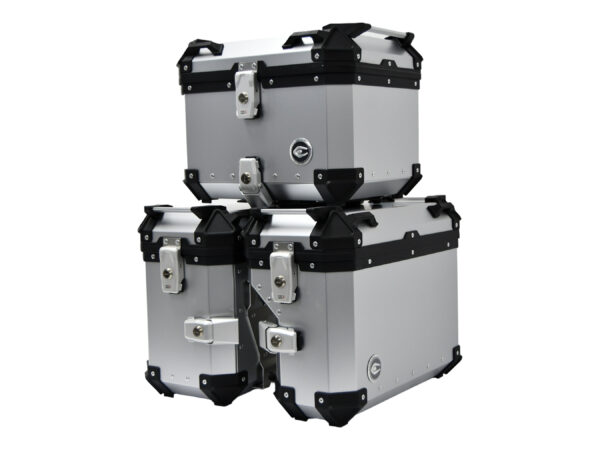 Zestaw kufrów aluminiowych Coocase Srebrny 3szt