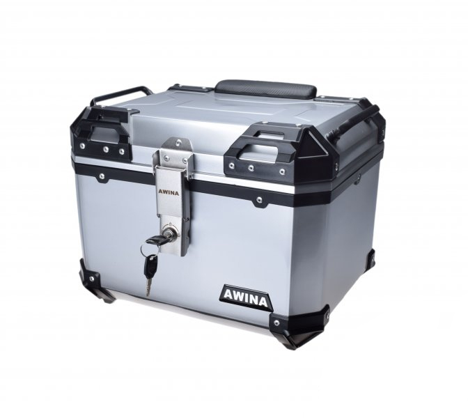 Kufer 45L 43.5x38x34 cm Adventure Srebrny - obrazek 2