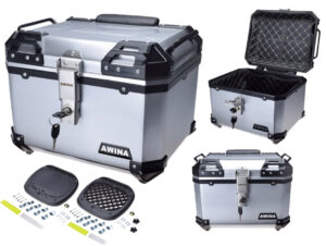 Kufer 45L 43.5x38x34 cm Adventure Srebrny